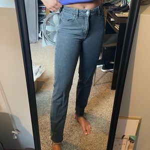 pac sun two toned high rise mom jean